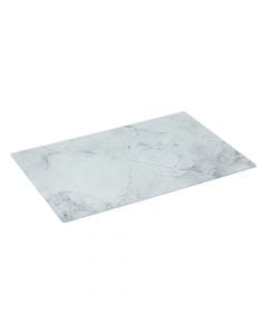 Cutting board, glass, white marble, 30x20 cm
