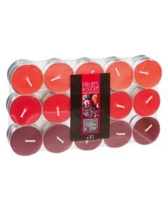 Scented candle, forest fruit aroma, various colors, D3.7 cm, 30 pieces