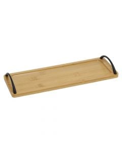Serving tray, bamboo, brown, 11.5x32 cm