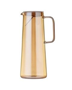 Water/liquids jug, glass, orange shade, H27 cm / 1.8 Lt