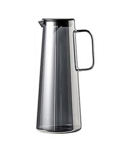 Water/liquids jug, glass, shade of gray, H27 cm / 1.8 Lt