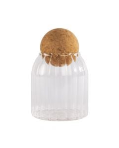 Conservation jar with spherical lid, glass, transparent, H10 cm / 500 ml