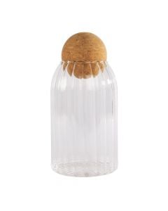 Conservation jar with spherical lid, glass, transparent, H15 cm / 750 ml