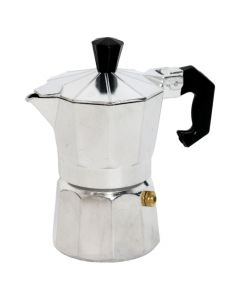 Coffee maker Moka 1 cup, stainless, silver, Dia.6xH10 cm