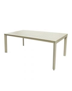 Romantique extension table, aluminum, mint, 200 to 300x98.5xH76 cm