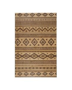 Bamboo rug Etnic Natural, brown/black, bamboo, 80x150 cm