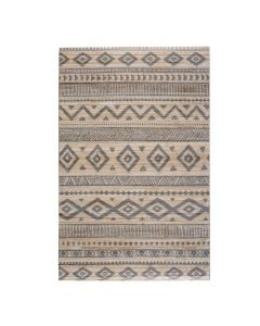 Bamboo rug Etnic, white/gray, bamboo, 80x150 cm
