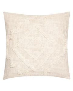 Tuft Inca decorative pillow, cotton+polyester, ivory, 40x40 cm