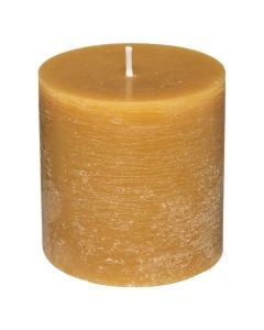 Olia round candle, paraffin, yellow, Dia.6.7xH7 cm
