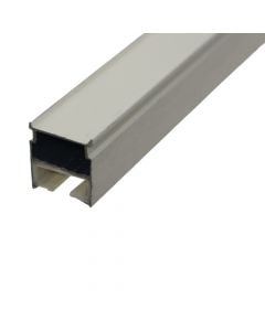 1 channel rail, silent, aluminum + plastic material, gray, 4mt