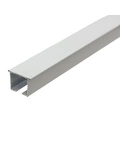 Simple 1-channel rail, aluminum, white, 4mt