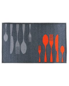 Rrugicë kuzhine, poliestër, gri, 50x80 cm