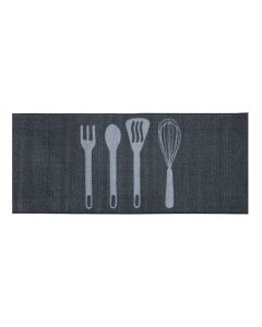 Kitchen runner, polyester, dark gray, 57x140 cm