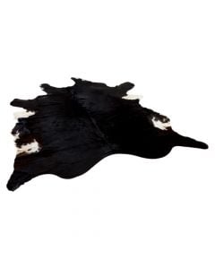 Cowhide, leather, black/white, 100x110 cm