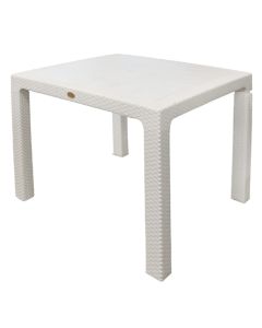 Square table, plastic, white, 90x90xH76