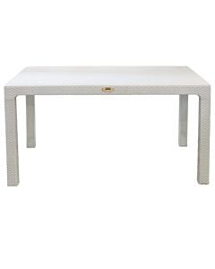 Rectangular table, plastic, white, 90x15