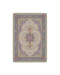 Carpet, persian, cream-pink-blue, 100x150 cm