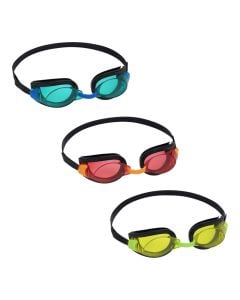 Bestway Children's Swimming Goggles, Polycarbonate/Plastic, 3 Assorted Colors, 7+ Years