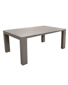 Tavolinë drejtëkëndore Elegant, plastike, fildisht, 110x190xH72 cm