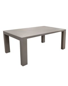 Elegant rectangular table, plastic, ivor