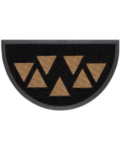 Tekno door mat, coconut fiber/rubber, black/brown, 45x75 cm, 18 mm