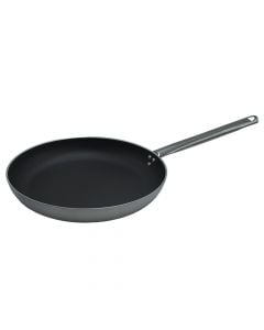 Induction shallow pan with anti-adhesion layer, Size: 32 x 5 cm, Color: Silver, Material: Aluminium