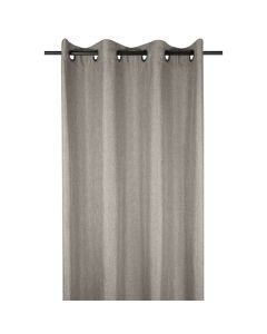 Bea full curtain with rings, polyester,dark grey, 140x260 cm
