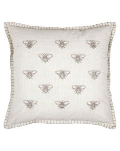 Decorative pillow Butine, cotton, white, 40x40 cm