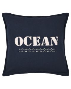 Decorative pillow Fregate, cotton, dark blue, 50x50 cm