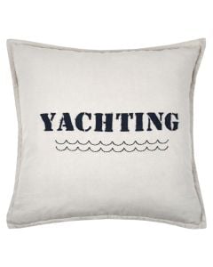 Decorative pillow Fregate, cotton, white, 50x50 cm