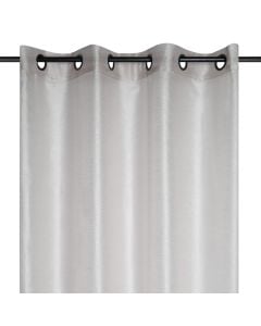 Perde e hollë me unaza Linwood, poliestër, gri e hapur, 140x260 cm