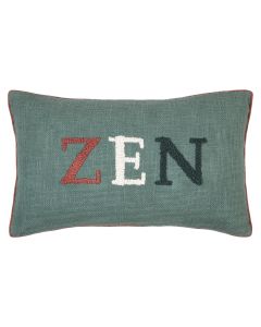 Decorative pillow Parrot, cotton, green, 30x50 cm