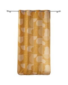 Curtain with eyelets, 100% polyester, camel brown, 140x260 cm