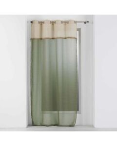 Net curtain with rings, 100% polyester, green, 140x240 cm