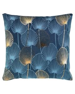 Jastëk dekorativ velvet, poliestër, blue e hapur/floriri, 40x40 cm