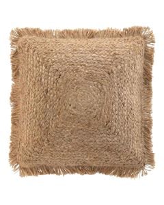 Jastëk dekorativ, pambuk dhe jute, bezhë (jute), 45x45 cm