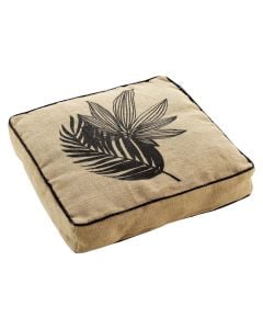 Shilte dyshemeje, jute, bezhë/e zezë, 45x45x8 cm