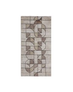 Rug Spring, modern, polyester+heatset, ivory/dark beige, 80x150 cm