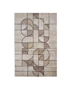 Carpet Spring, modern, polyester+heatset, ivory/dark beige, 160x230 cm