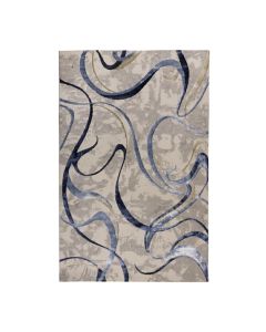 Carpet Eva, modern, polyester, light blue/dark blue, 133x190 cm