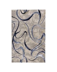 Tapet Eva, modern, poliestër, gri/blu, 160x230 cm