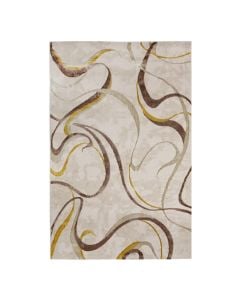 Tapet Eva, modern, poliestër, gri/floriri, 160x230 cm