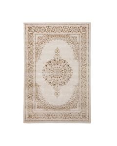 Carpet Lowa, modern, polyester, cream/mustard, 133x190 cm