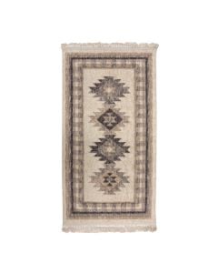 Rug Bella, modern, polyester, grey/cream, 80x150 cm