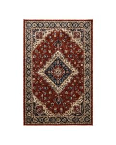 Tapet Aspero, poliestër, blu/bezhë/portokalli, 160x230 cm