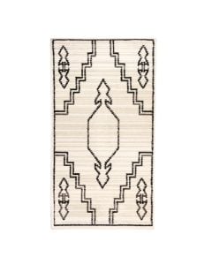 Rrugicë Ural, polipropilen, e bardhë/e zezë, 80x150 cm