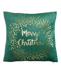 Jastek dekorativ, Merry Christmas, Jeshil, L40xW40xH10 cm