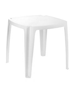 Tavolinë kopshti, polipropilen, e bardhë, 75x75xH72 cm