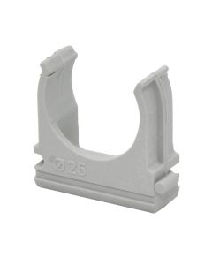 Clips fixing, Ø25mm, PVC
