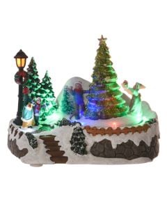 XMANS decorative outdoor scene, RGB, 3xAA, IP20, 20x20x21 cm, 12.5x17.5x13 cm